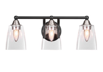 Paramount Three Light Bath Bar in Matte Black & Brushed Nickel (200|3423-MBBN-461)