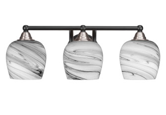 Paramount Three Light Bath Bar in Matte Black & Brushed Nickel (200|3423-MBBN-4819)