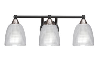 Paramount Three Light Bath Bar in Matte Black & Brushed Nickel (200|3423-MBBN-500)