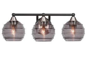 Paramount Three Light Bath Bar in Matte Black & Brushed Nickel (200|3423-MBBN-5112)