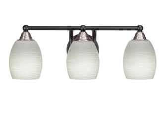 Paramount Three Light Bath Bar in Matte Black & Brushed Nickel (200|3423-MBBN-615)