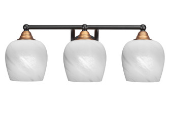 Paramount Three Light Bath Bar in Matte Black & Brass (200|3423-MBBR-4811)