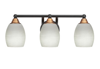 Paramount Three Light Bath Bar in Matte Black & Brass (200|3423-MBBR-615)