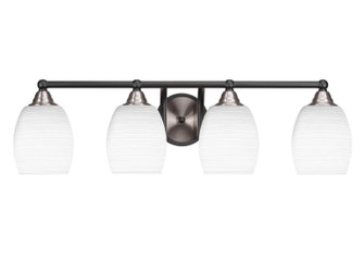 Paramount Four Light Bath Bar in Matte Black & Brushed Nickel (200|3424-MBBN-4021)