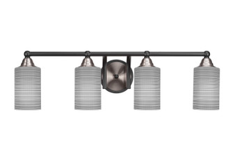 Paramount Four Light Bath Bar in Matte Black & Brushed Nickel (200|3424-MBBN-4062)