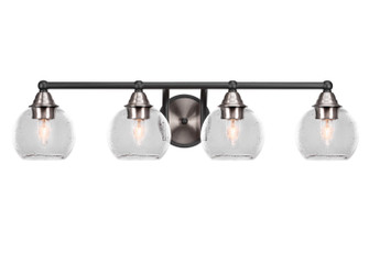 Paramount Four Light Bath Bar in Matte Black & Brushed Nickel (200|3424-MBBN-4100)