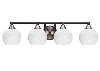 Paramount Four Light Bath Bar in Matte Black & Brushed Nickel (200|3424-MBBN-4101)
