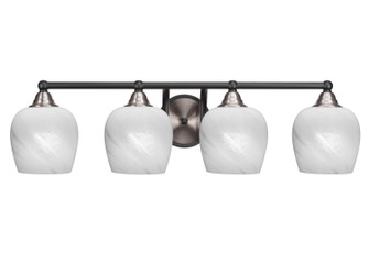 Paramount Four Light Bath Bar in Matte Black & Brushed Nickel (200|3424-MBBN-4811)