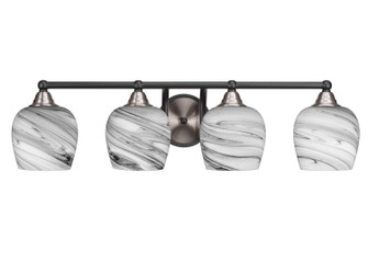 Paramount Four Light Bath Bar in Matte Black & Brushed Nickel (200|3424-MBBN-4819)