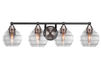 Paramount Four Light Bath Bar in Matte Black & Brushed Nickel (200|3424-MBBN-5110)