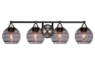 Paramount Four Light Bath Bar in Matte Black & Brushed Nickel (200|3424-MBBN-5112)