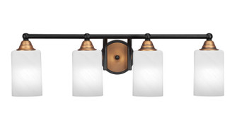 Paramount Four Light Bath Bar in Matte Black & Brass (200|3424-MBBR-3001)
