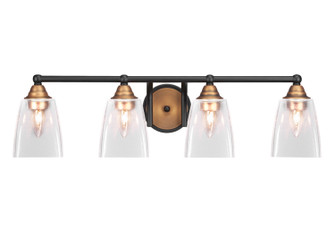 Paramount Four Light Bath Bar in Matte Black & Brass (200|3424-MBBR-461)