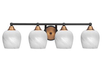 Paramount Four Light Bath Bar in Matte Black & Brass (200|3424-MBBR-4811)