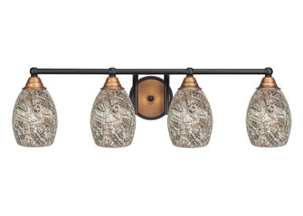 Paramount Four Light Bath Bar in Matte Black & Brass (200|3424-MBBR-5054)