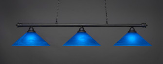 Oxford Three Light Billiard Bar in Matte Black (200|373-MB-415)