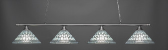 Oxford Four Light Billiard Bar in Brushed Nickel (200|374-BN-910)