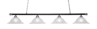 Oxford Four Light Bar in Chrome & Matte Black (200|374-CHMB-53615)