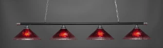 Oxford Four Light Bar in Chrome & Matte Black (200|374-CHMB-716)