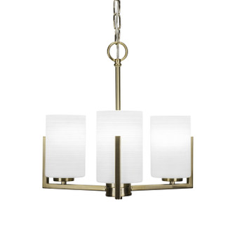 Atlas Three Light Chandelier in New Age Brass (200|4503-NAB-4061)