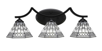 Zilo Three Light Bath Bar in Matte Black (200|553-MB-9105)