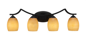 Zilo Four Light Bath Bar in Matte Black (200|554-MB-625)
