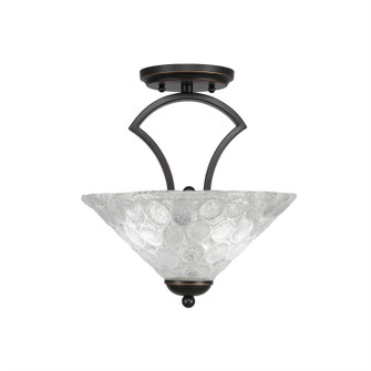 Zilo Two Light Semi-Flush in Dark Granite (200|563-DG-441)