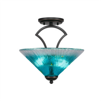 Zilo Two Light Semi-Flush in Dark Granite (200|563-DG-448)