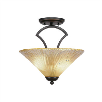 Zilo Two Light Semi-Flush in Dark Granite (200|563-DG-700)