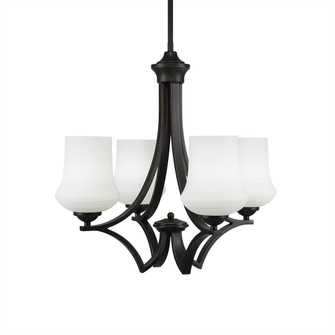 Zilo Four Light Chandelier in Dark Granite (200|564-DG-681)