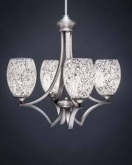 Zilo Four Light Chandelier in Graphite (200|564-GP-4165)