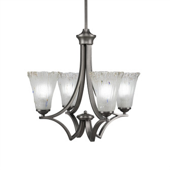 Zilo Four Light Chandelier in Graphite (200|564-GP-721)