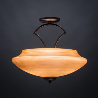 Zilo Three Light Semi-Flush Mount in Dark Granite (200|565-DG-686)