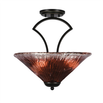Zilo Three Light Semi-Flush Mount in Dark Granite (200|565-DG-716)