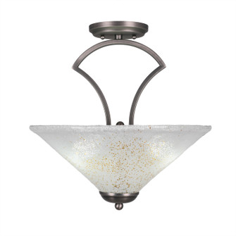 Zilo Three Light Semi-Flush Mount in Graphite (200|565-GP-714)