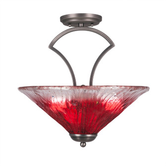 Zilo Three Light Semi-Flush Mount in Graphite (200|565-GP-716)