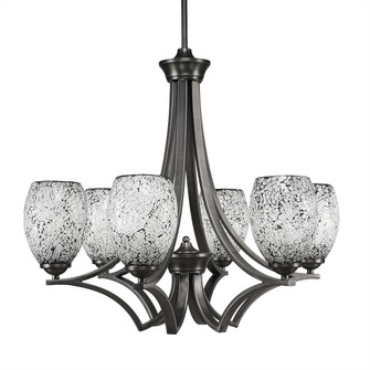 Zilo Six Light Chandelier in Graphite (200|566-GP-4165)