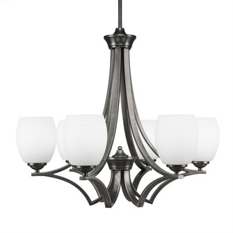 Zilo Six Light Chandelier in Graphite (200|566-GP-615)