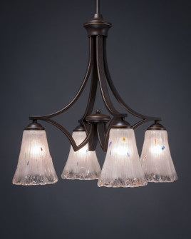 Zilo Four Light Chandelier in Dark Granite (200|568-DG-721)