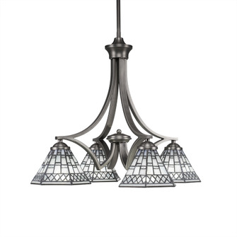 Zilo Four Light Chandelier in Graphite (200|568-GP-9105)