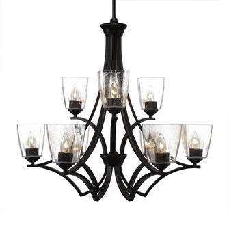 Zilo Nine Light Chandelier in Dark Granite (200|569-DG-461)