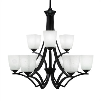 Zilo Nine Light Chandelier in Matte Black (200|569-MB-460)