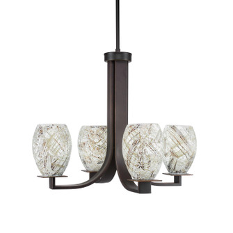 Apollo Four Light Chandelier in Dark Granite (200|574-DG-5054)