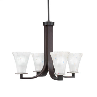Apollo Four Light Chandelier in Dark Granite (200|574-DG-721)