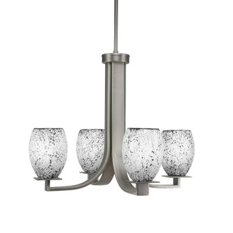 Apollo Four Light Chandelier in Graphite (200|574-GP-4165)
