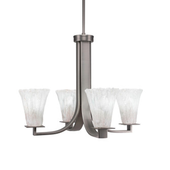 Apollo Four Light Chandelier in Graphite (200|574-GP-729)