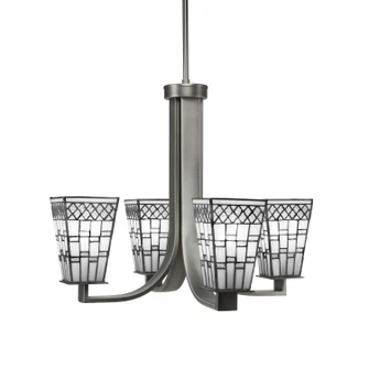 Apollo Four Light Chandelier in Graphite (200|574-GP-9104)