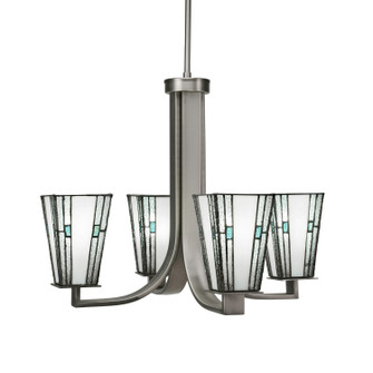 Apollo Four Light Chandelier in Graphite (200|574-GP-9534)