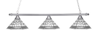 Square Three Light Bar in Brushed Nickel (200|803-BN-910)