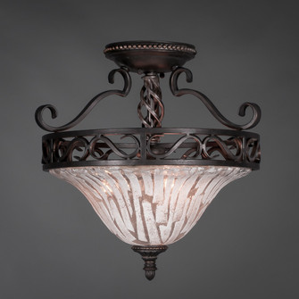 Eleganté Three Light Semi Flush in Dark Granite (200|860-DG-7194)